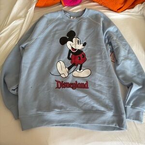 Disney Light Blue Crewneck Sweater with Mickey Mouse